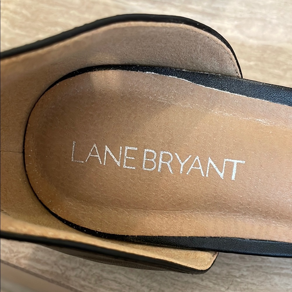 LANE BRYANT UEC Women’s Size 9W Elegant Black Ankle Strap Flats Buckle - Picture 9 of 10
